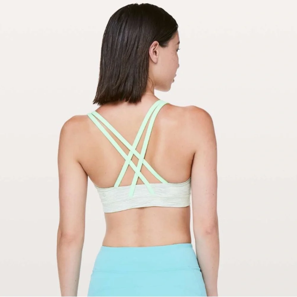 Lululemon Energy Bra Wee Are From Space Nimbus Battleship/Citra Lime Size 8